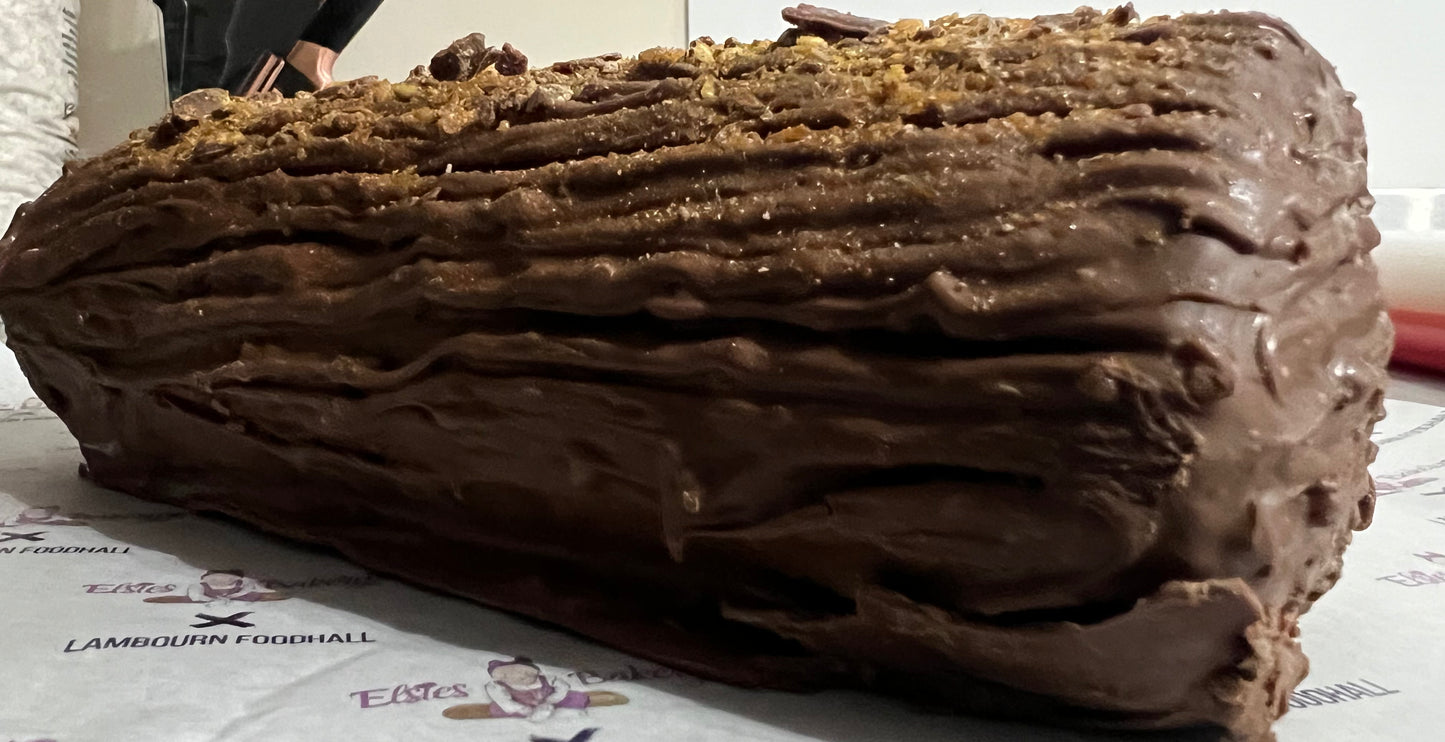 Brownie Yule Log